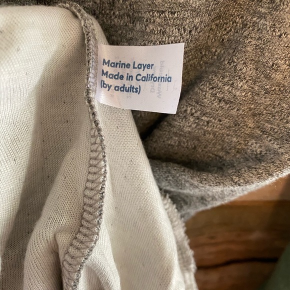 NWOT Marine Layer Double Knit LS Baseball Raglan - Picture 5 of 6